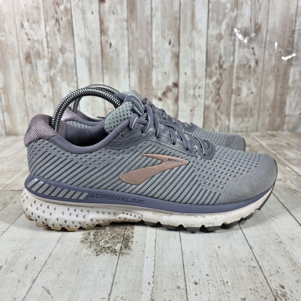 Brooks‎ Adrenaline GTS 20 Womens 8 Extra Wide 2E Grey Rose Gold Running Shoes